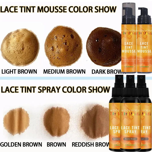 Lace Tint Mousse Spray – Natural Lace Color Matching for Wigs